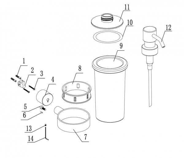 Диспенсер с держателем ABBER Osten 316 AA185A9BG золото брашированное