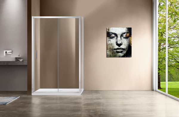 Душевой уголок Vincea Garda VSR-1G8010CL, 1000*800, хром, стекло прозрачное