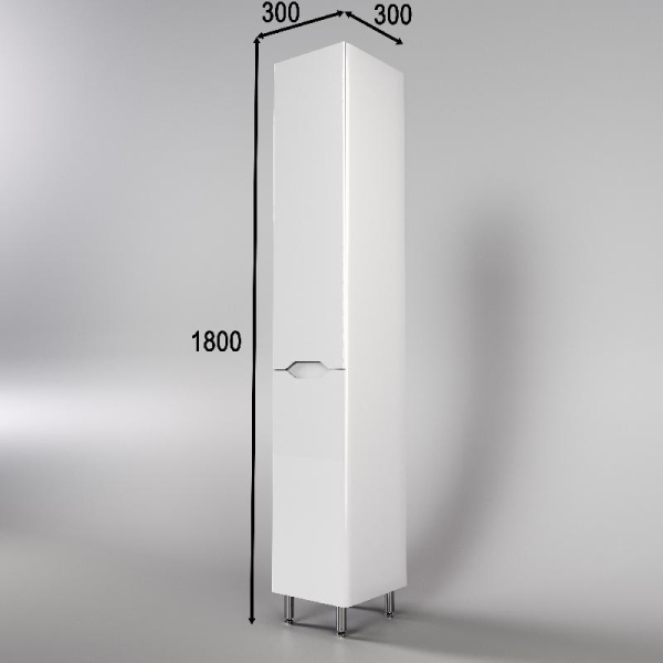 Колонна универсальная Style Line "Марелла" с корзиной, белый глянец, PLUS, СС-00002419