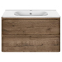 Тумба с раковиной Vincea Vico 800 подвесная, 2 выкатных ящика soft close, V.Oak, VMC-2V800VO+VCB-2VP800W