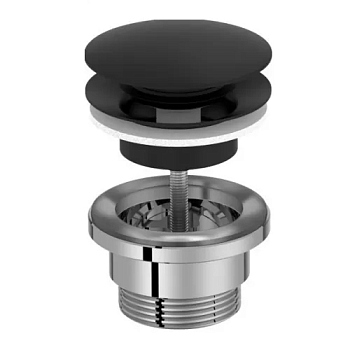 Донный клапан Jacob Delafon E30536-BL click-clack Черный матовый