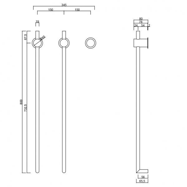 Полотенцесушитель электрический ABBER Charme AH4002MW белый матовый