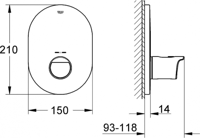 Термостат Grohe Grohtherm 2000 New 19352001 для ванны с душем