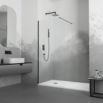 Душевая перегородка RGW WA-010B, 351001010-14, Чёрный, 100*195