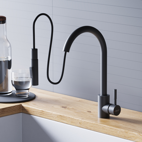 Смеситель для кухни с вытяжным изливом Dorff Logic, D3007522