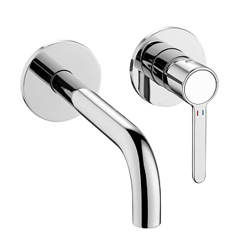 ECO-DI-NOP Смеситель для раковины встраиваемый однорычажный, черный матовый