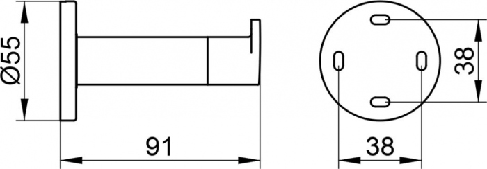 Крючок Keuco Plan 14911 хром, черный