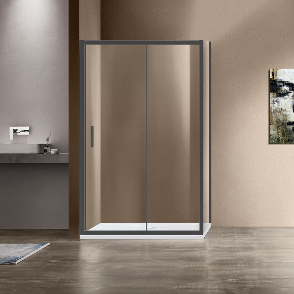 Душевой уголок Vincea Garda VSR-1G9015CLGM, 1500*900, вороненая сталь, стекло прозрачное