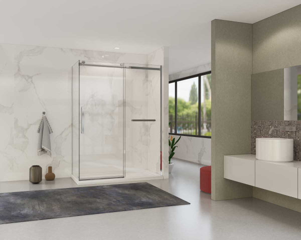 Душевой уголок Vincea Como Soft VSR-1CS9015CL, 1500*900, хром, стекло прозрачное