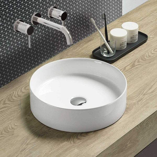 Раковина керамическая Vincea VBS-216, накладная, цвет белый