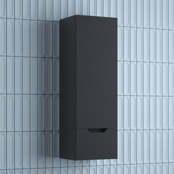 Пенал "Остин" 360 см подвесной 1 ящик графит эмаль PLUS, ЛС-00002416