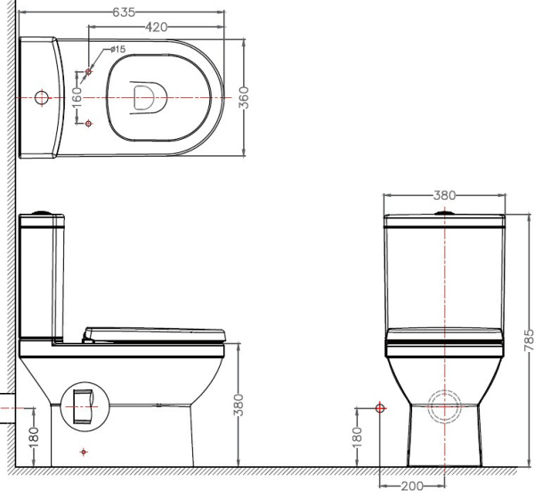 Чаша унитаза Bravat New Moon в комплекте с сидением микролифт (CX01014UW-P-RUS)