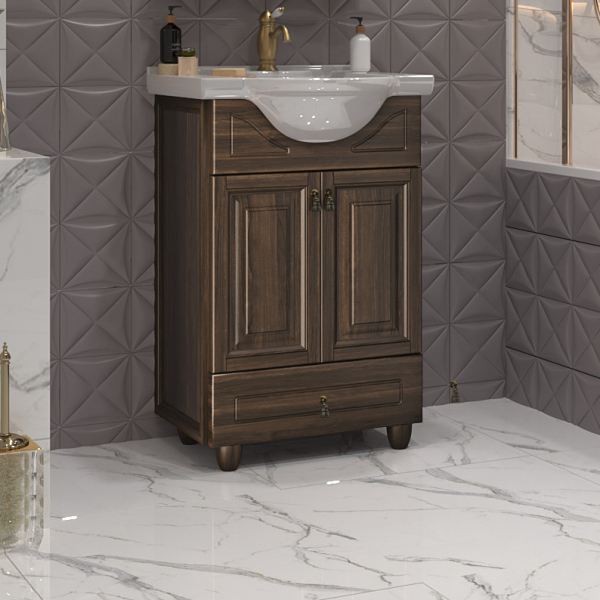 Зеркало Opadiris Риспекто 80, цвет 9003, с выключателем, 00-00007060