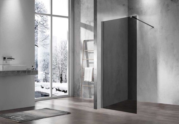 Душевая перегородка Vincea Walk-In VSW-1H800CGGM, 800*2000, вороненая сталь, стекло тонированное