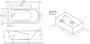 Акриловая ванна AM.PM Sense W75A-150-070W-KL 150х70 см