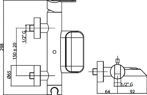 Смеситель Cezares Heaven HEAVEN-VDM-01-Cr для ванны с душем
