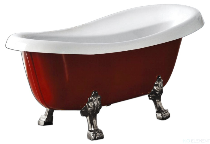 Акриловая ванна BelBagno BB04-ROS-ORO