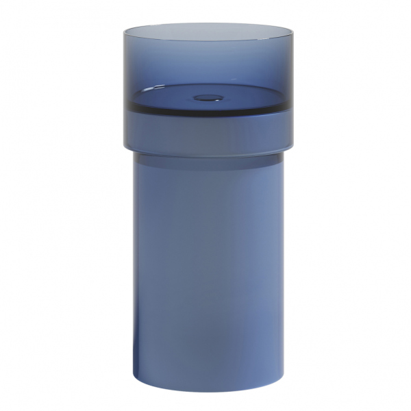 Раковина отдельностоящая прозрачная ABBER Kristall AT2701Saphir синяя