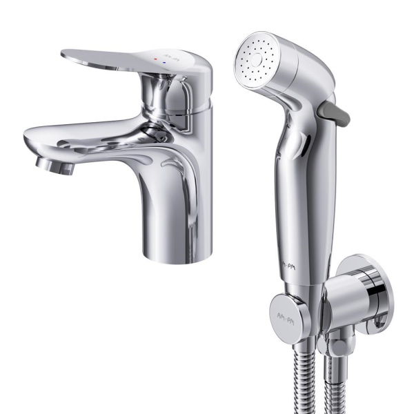 Смеситель для раковины с гигиеническим душем AM.PM Sunny, F85C03000