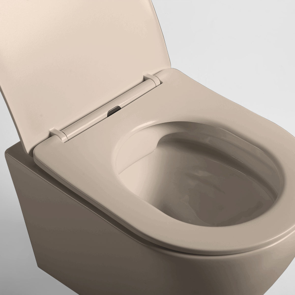 Унитаз подвесной Vincea Globo VT1-14SMC безободковый, цвет капучино мат., сиденье soft-close