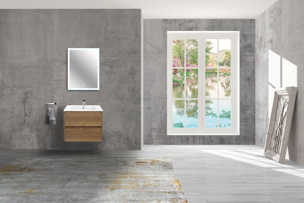 Тумба без раковины Vincea Gio 600 подвесная, 2 выкатных ящика soft-close, T.Oak, VMC-2G600TO