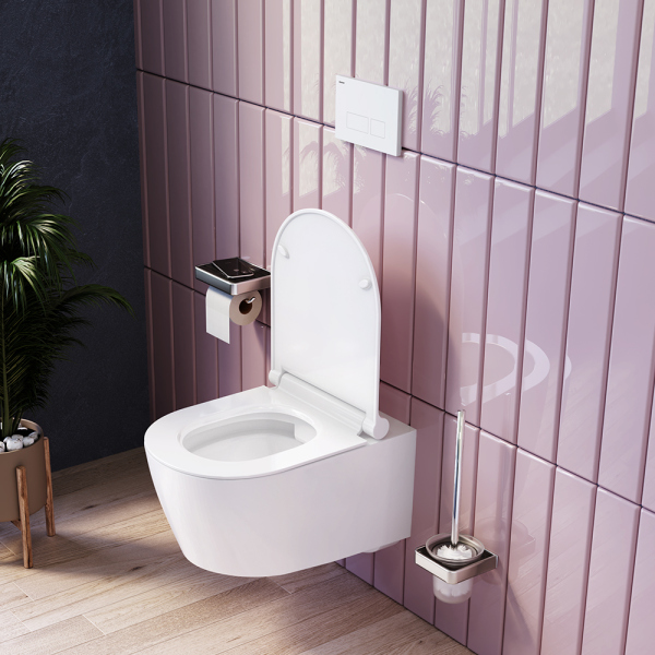 Унитаз подвесной без ободка с сиденьем микролифт Damixa Jupiter, DX77C1700SC