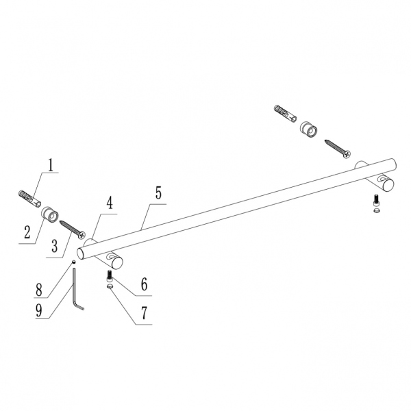 Полотенцедержатель ABBER Osten 316 AA1856BGG оружейная сталь брашированная