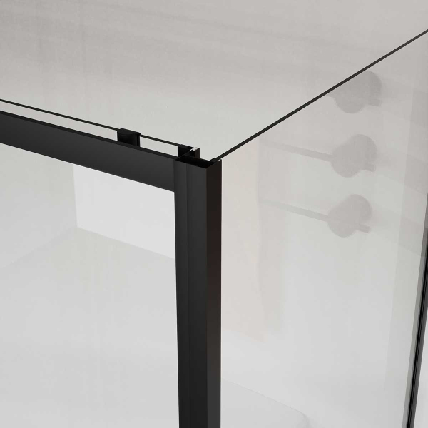 Душевой уголок Vincea City VSR-5CT9012CLB, 1200*900, черный, стекло прозрачное