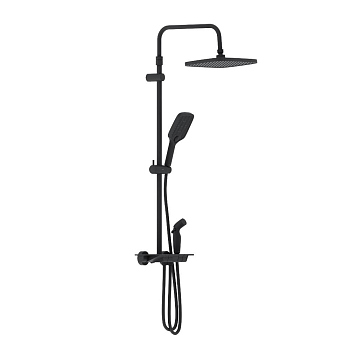 Душевая система Damixa Gala 953770300 с термостатом Черная матовая