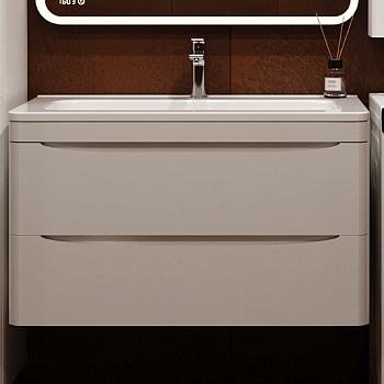 Тумба без раковины Style Line подвесная "Бергамо мини 90" (2 ящ.) белый, PLUS, СС-00002364