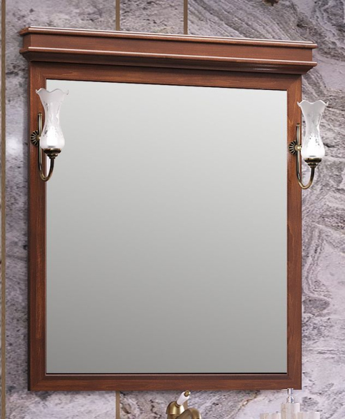 Зеркало Opadiris Борджи 85 с выключателем, цвет свет.орех, 00-00007322