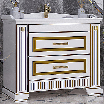 Тумба без раковины Opadiris Оникс 100 золото (Раковина Opadiris Kapadokya 100), 00-00003548