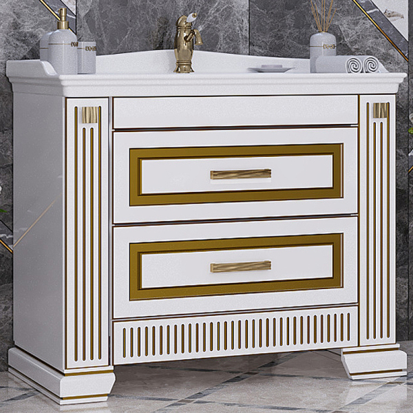 Тумба без раковины Opadiris Оникс 100 золото (Раковина Opadiris Kapadokya 100), 00-00003548