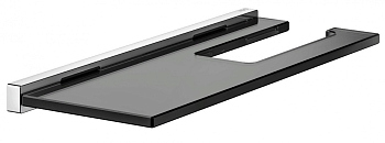 19173018000 EDITION 90 Square Держатель для туалетной бумаги с полочкой, хром/дымчатое стекло