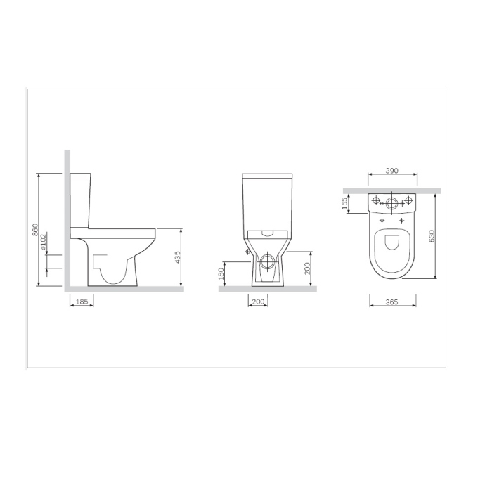 Унитаз-компакт AM.PM Spirit V2.0, C708600WH