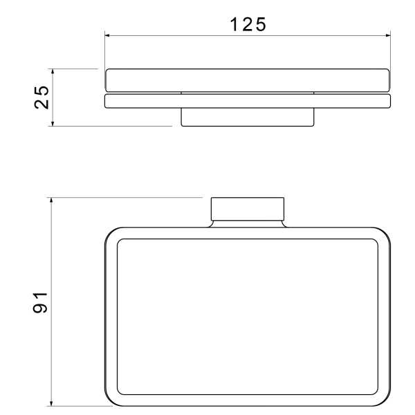 Мыльница Timo Torne черный (43022/03)