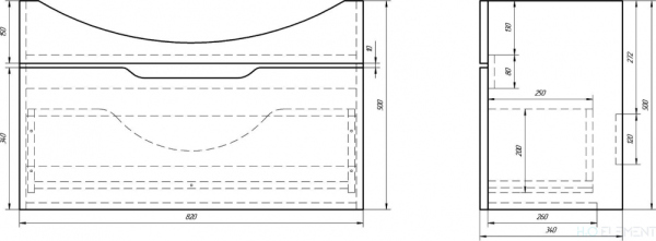 Тумба с раковиной Dreja.Eco Laguna 85 белая