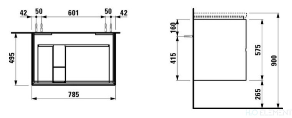 Тумба под раковину Laufen Palomba 4.0720.2.180.220.1
