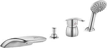 Смеситель E.C.A. Cubic 102101109 С ВНУТРЕННЕЙ ЧАСТЬЮ, на борт ванн