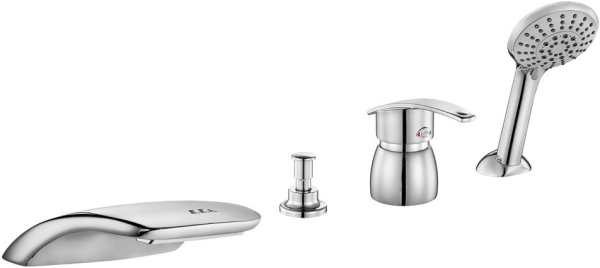 Смеситель E.C.A. Cubic 102101109 С ВНУТРЕННЕЙ ЧАСТЬЮ, на борт ванн