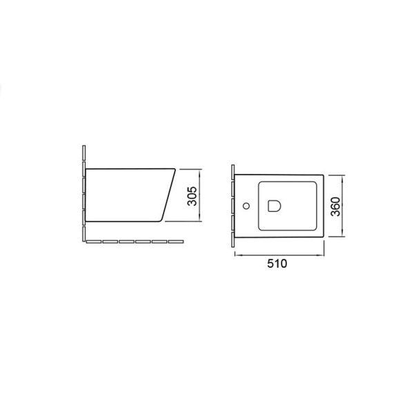 Биде подвесное Vincea VB1-12, цвет белый
