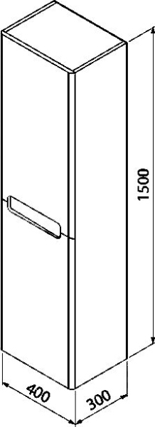 Шкаф-пенал Iddis Edifice 40 фисташково-серый