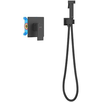 Гигиенический душ со смесителем Aquatek Либра AQ1619MB Черный матовый