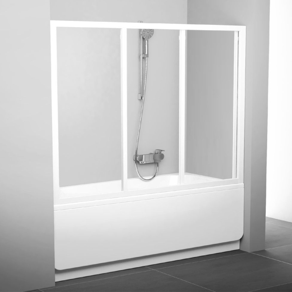Шторка на ванну Ravak AVDP3-160 Transparent, профиль белый