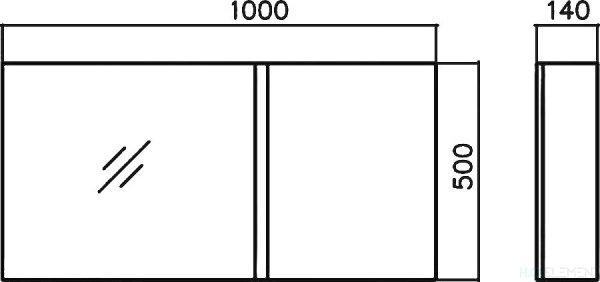 Зеркало-шкаф BelBagno Luce 100 tortora lucido