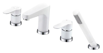 Смеситель Cezares Laconico BVDM-BLC на борт ванны, белый