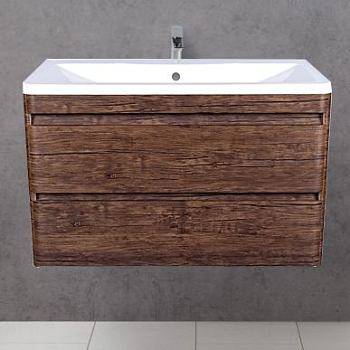 Тумба для комплекта Style Line Атлантика 80 Люкс Plus, подвесная, старое дерево