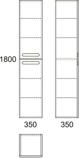 Шкаф-пенал Owl 1975 Otalia белый