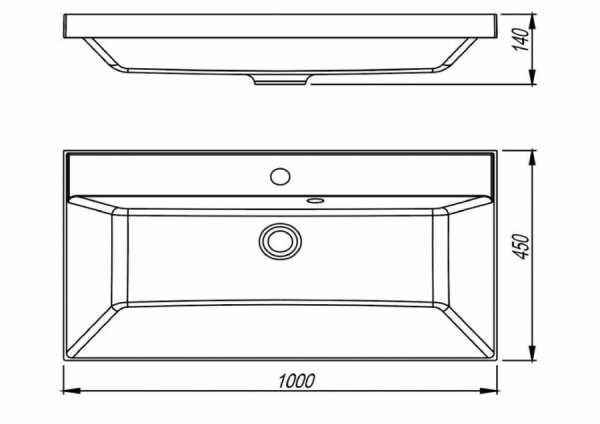 Тумба без раковины подвесная "Манхэттен 100" ЭМАЛЬ 100 2 ящика PLUS белый матовый, ЛС-00002356