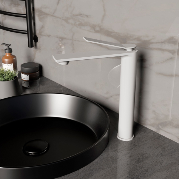 Смеситель для раковины Vincea Verse VBF-2VE2MW однорычажный, белый матовый